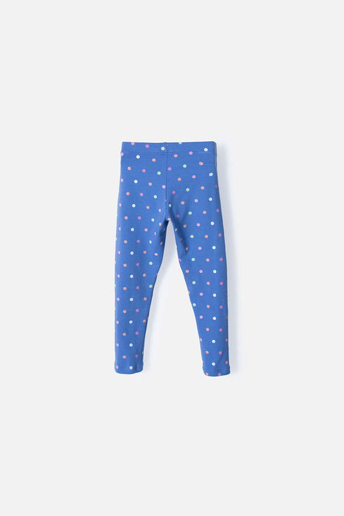 Card slide image -  LEGGINS LITTLEMIC CON CINTURA ELÁSTICA AZUL PARA NIÑA 2T A 5T