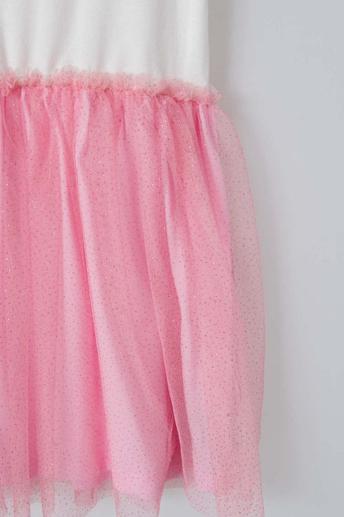 Card slide image -  VESTIDO DE MIC MANGA CORTA ROSADO PARA NIÑA