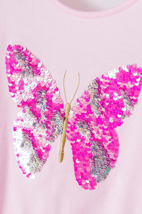 Card slide image -  VESTIDO DE MIC CON APLIQUE DE LENTEJUELAS MULTICOLOR PARA NIÑA