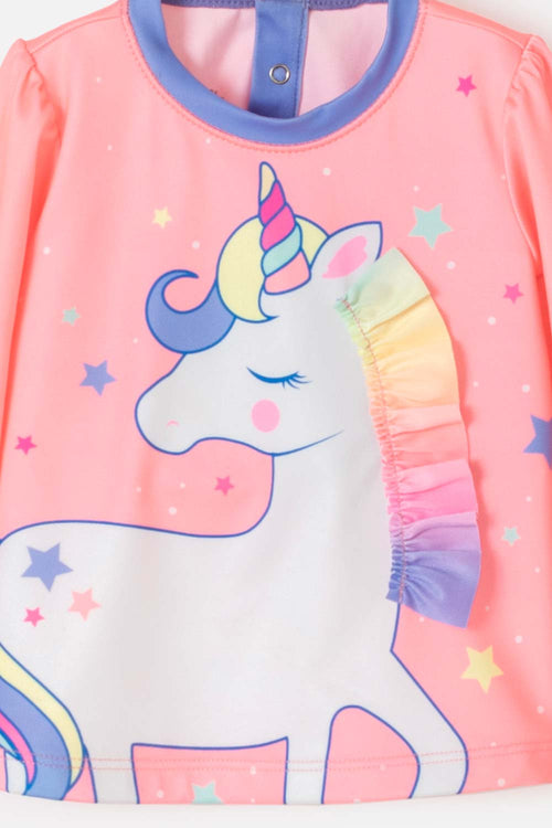 Card slide image -  CONJUNTO BAÑO LITTLEMIC MANGA LARGA MULTICOLOT PARA BEBÉ NIÑA