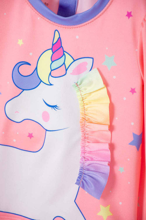 Card slide image -  CONJUNTO BAÑO LITTLEMIC MANGA LARGA MULTICOLOT PARA BEBÉ NIÑA