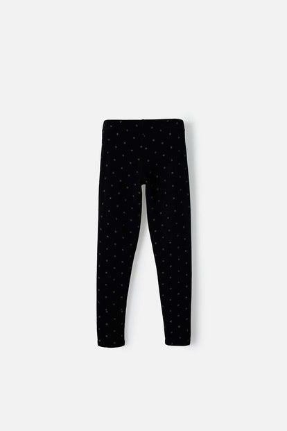 LEGGING DE MIC CON CINTURA ELASTICA NEGRO PARA NIÑA