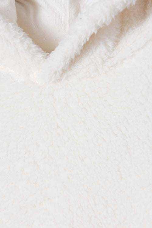 Card slide image -  BUZO DE MIC CON CAPUCHA Y CERRADO MARFIL PARA NIÑA