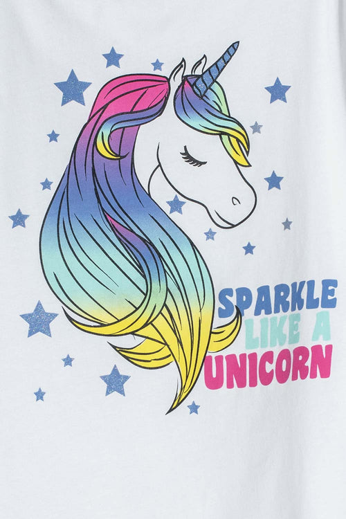 Card slide image -  PIJAMA DE MIC CON PANTALÓN LARGO BLANCO Y FUCSIA PARA NIÑA