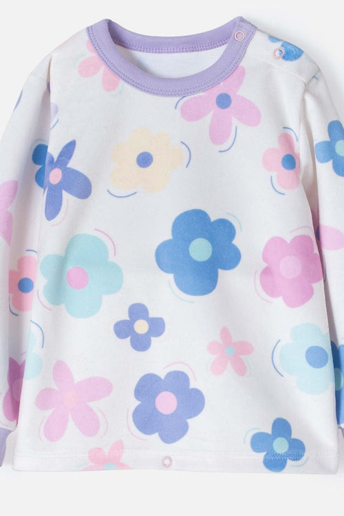 Card slide image -  PIJAMA LITTLEMIC MARFIL DE MANGA LARGA PARA BEBÉ NIÑA