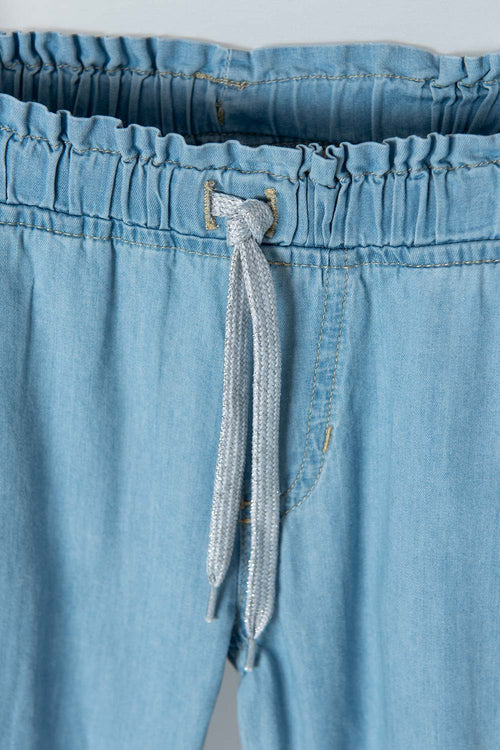 Card slide image -  JOGGER LITTLEMIC CON CORDÓN AZUL CLARO PARA NIÑA 2T A 5T