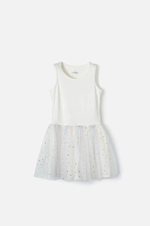 Card slide image -  VESTIDO DE MIC CON FALDA EN TULL MULTICOLOR PARA NIÑA