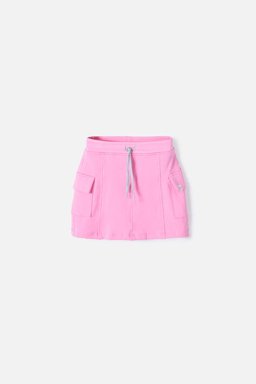 Card slide image -  FALDA DE MIC CON BOLSILLOS ROSADA PARA NIÑA