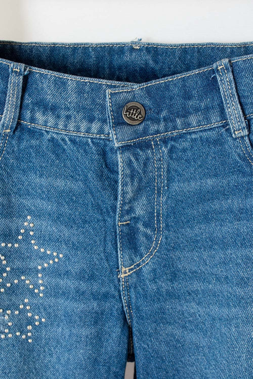 Card slide image -  JEAN DE LITTLEMIC AZUL PARA NIÑA 2T A 5T