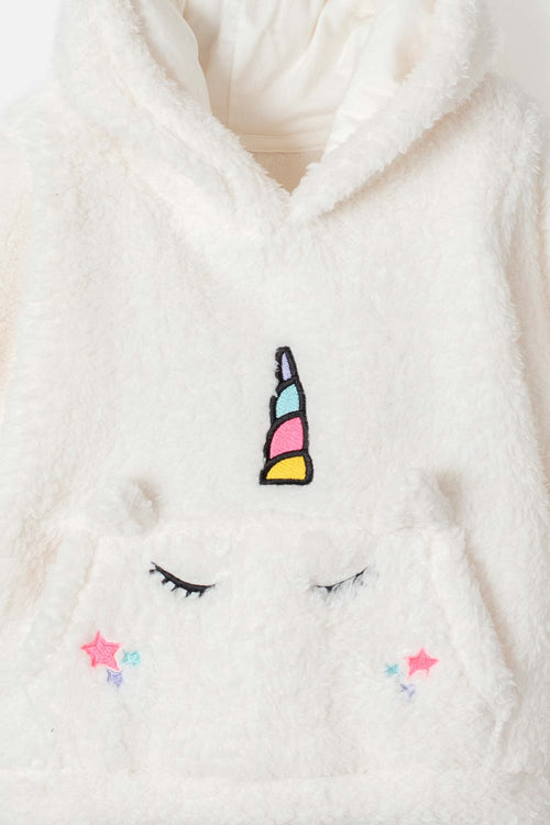 Card slide image -  BUZO LITTLEMIC CERRADO MARFIL PARA NIÑA 2T A 5T