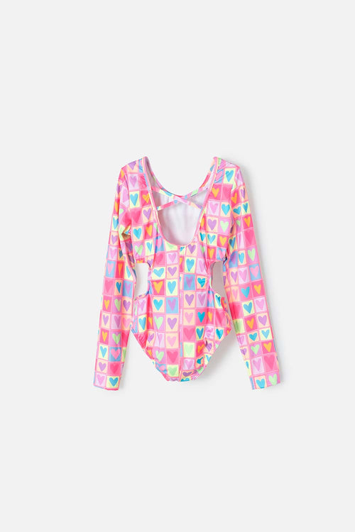 Card slide image -  VESTIDO DE BAÑO MIC MANGA LARGA MULTICOLOR PARA NIÑA