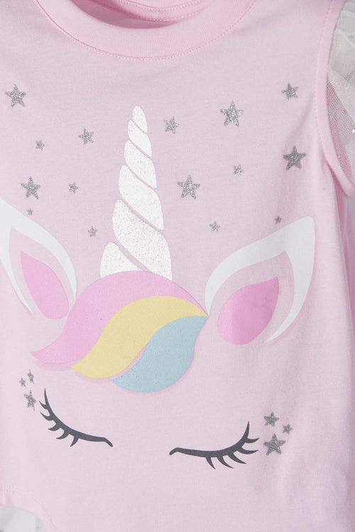 Card slide image -  CAMISETA DE LITTLEMIC CON DIADEMA MULTICOLOR PARA NIÑA 2T A 5T