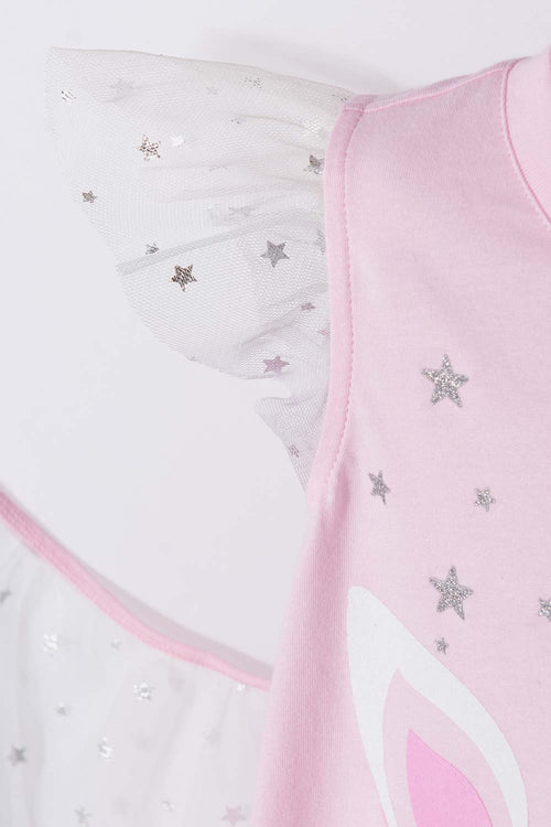 Card slide image -  CAMISETA DE LITTLEMIC CON DIADEMA MULTICOLOR PARA NIÑA 2T A 5T