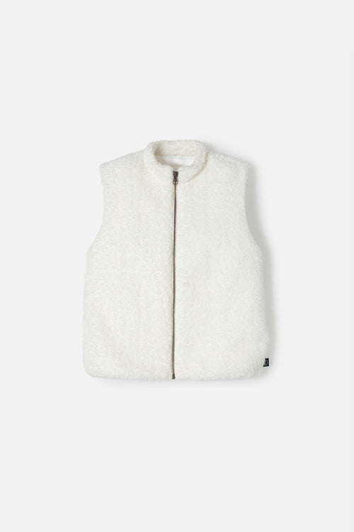 Card slide image -  CHALECO DE MIC CON CIERRE MARFIL PARA NIÑA