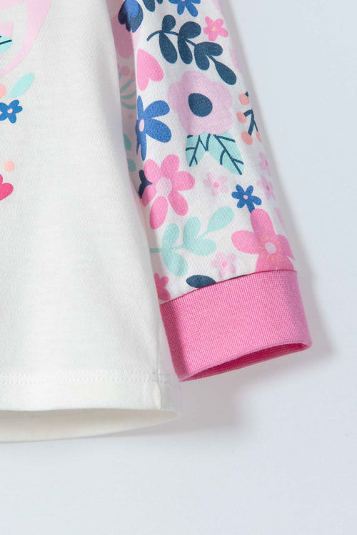 Card slide image -  PIJAMA LITTLEMIC CON PANTALÓN LARGO MULTICOLOR PARA BEBÉ NIÑA