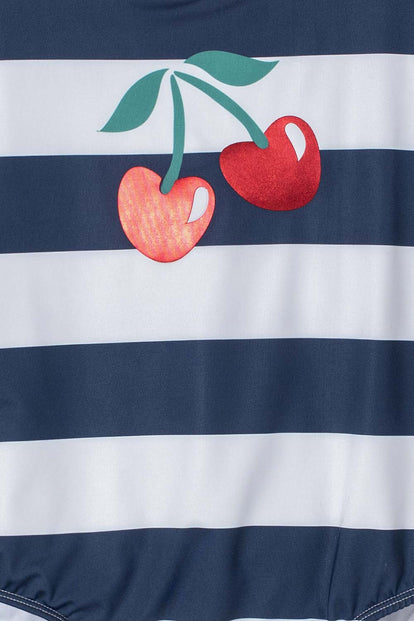 VESTIDO DE BAÑO MIC AZUL, ROJO Y BLANCO MANGA LARGA PARA NIÑA