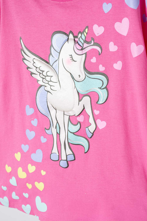 Card slide image -  CAMISETA DE MIC MANGA CORTA ROSADA PARA NIÑA