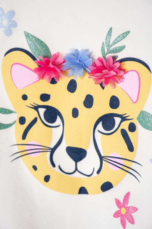 Card slide image -  BUZO DE LITTLEMIC CERRADO MARFIL PARA NIÑA 2T A 5T