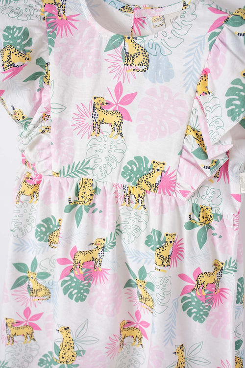 Card slide image -  VESTIDO LITTLEMIC CON BOLERO MULTICOLOR PARA NIÑA 2T A 5T