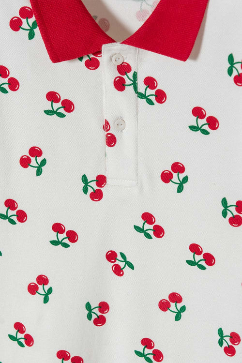 Card slide image -  VESTIDO DE MIC MANGA CORTA MARFIL PARA NIÑA