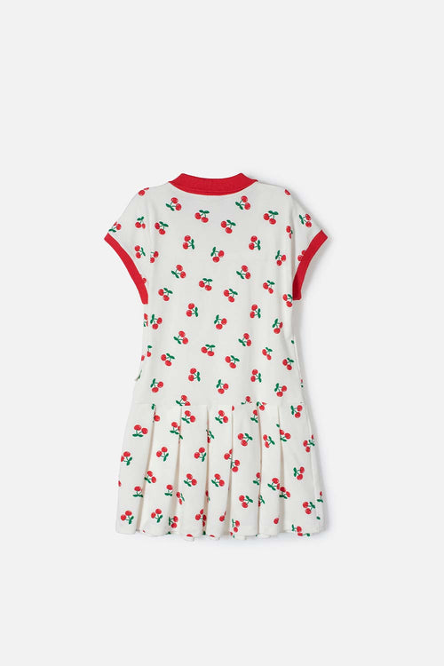 Card slide image -  VESTIDO DE MIC MANGA CORTA MARFIL PARA NIÑA
