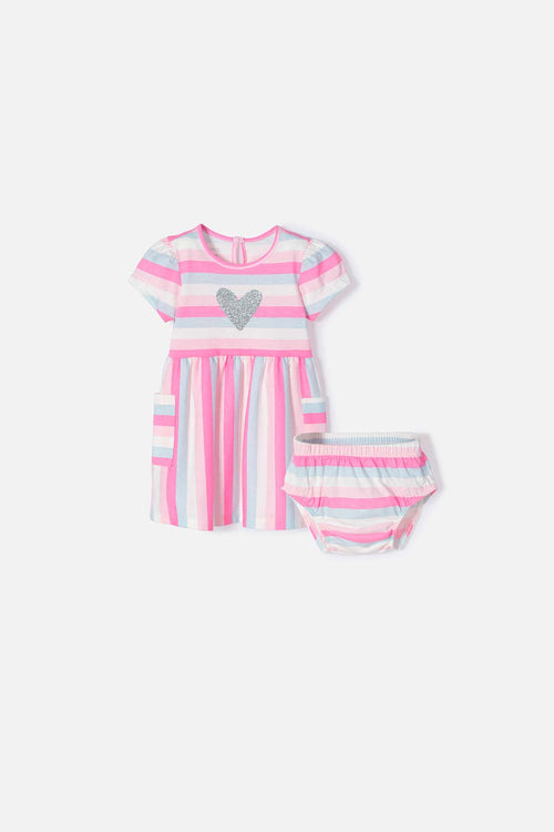 Card slide image -  VESTIDO DE LITTLEMIC MANGA CORTA PARA BEBÉ NIÑA