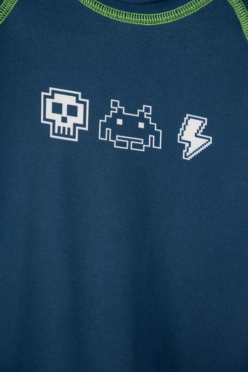 Card slide image -  CAMISETA DE BAÑO MIC AZUL OSCURA MANGA LARGA PARA NIÑO