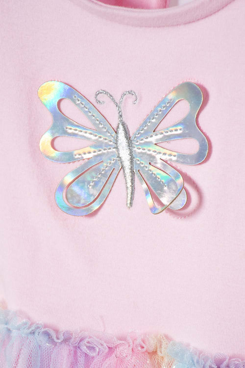 Card slide image -  VESTIDO DE LITTLEMIC MANGA CORTA ROSADO PARA BEBÉ NIÑA