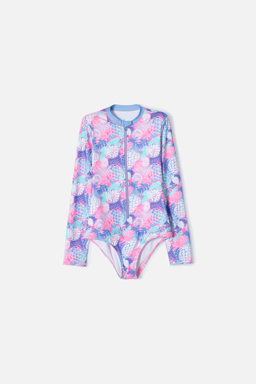 Card slide image -  VESTIDO DE BAÑO DE MIC CON CIERRE MULTICOLOR PARA NIÑA