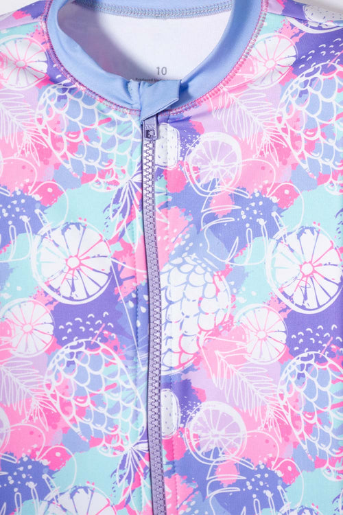 Card slide image -  VESTIDO DE BAÑO DE MIC CON CIERRE MULTICOLOR PARA NIÑA