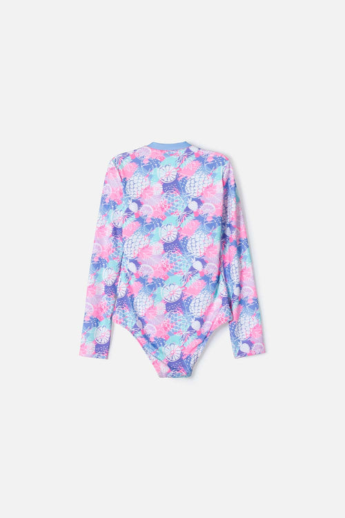 Card slide image -  VESTIDO DE BAÑO DE MIC CON CIERRE MULTICOLOR PARA NIÑA