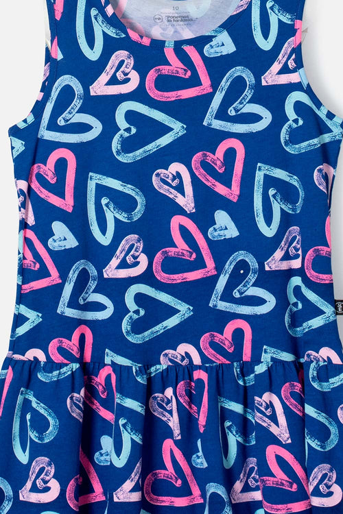 Card slide image -  VESTIDO DE MIC MANGA SISA MULTICOLOR PARA NIÑA