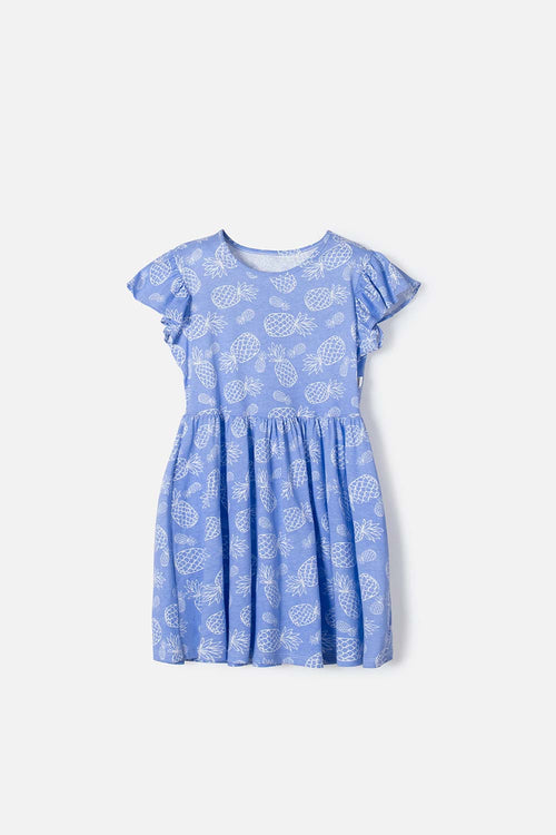 Card slide image -  VESTIDO DE MIC MANGA CORTA AZUL PARA NIÑA