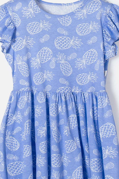 Card slide image -  VESTIDO DE MIC MANGA CORTA AZUL PARA NIÑA