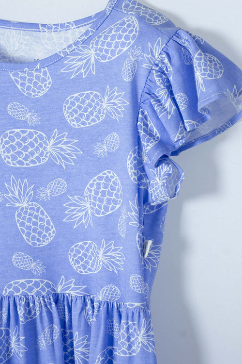 Card slide image -  VESTIDO DE MIC MANGA CORTA AZUL PARA NIÑA