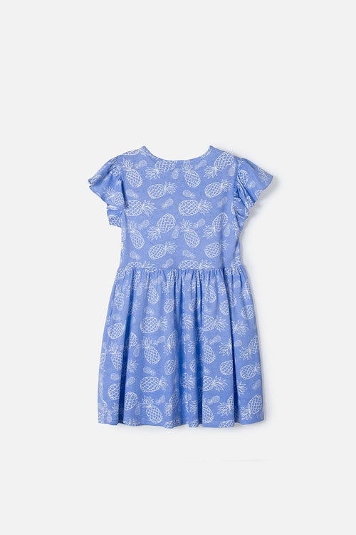 Card slide image -  VESTIDO DE MIC MANGA CORTA AZUL PARA NIÑA