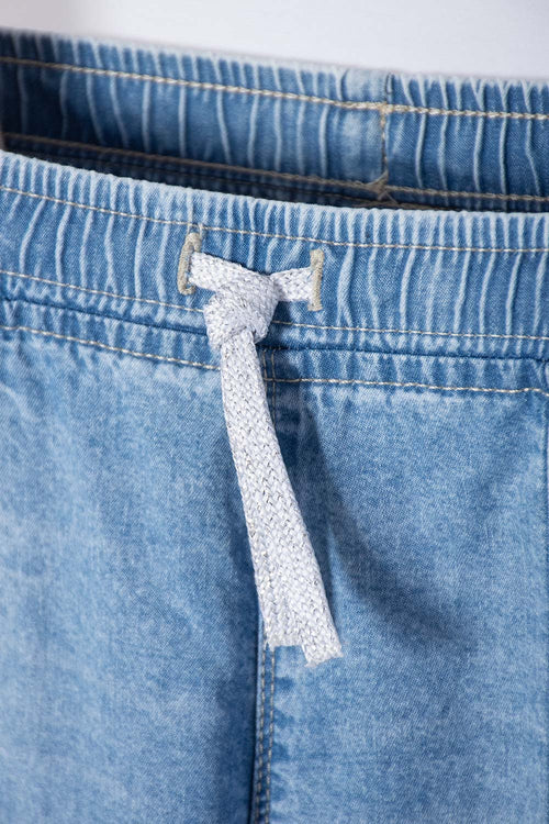 Card slide image -  JEAN DE LITTLEMIC CON CORDÓN AZUL PARA NIÑA 2T A 5T