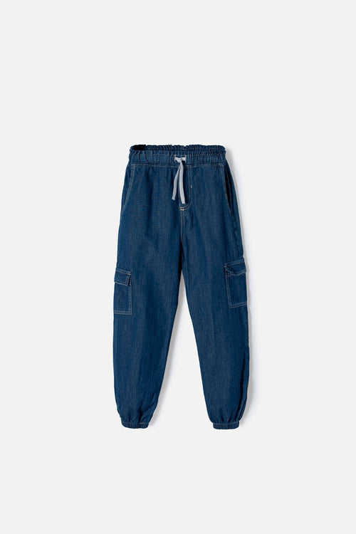 Card slide image -  JOGGER DE MIC CON CORDÓN AZUL PARA NIÑA