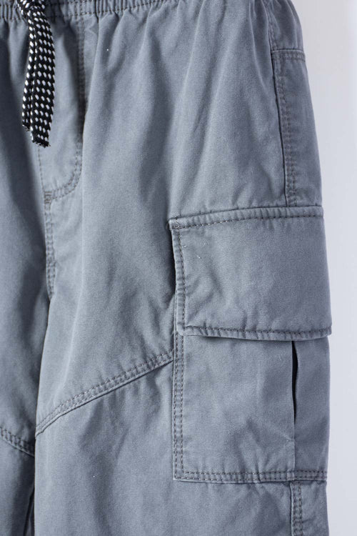 Card slide image -  BERMUDA DE LITTLEMIC CON BOLSILLOS GRIS PARA NIÑO 2T A 5T