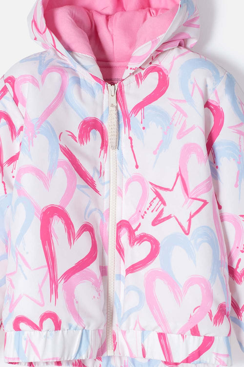 Card slide image -  CHAQUETA LITTLEMIC MULTICOLOR CON CIERRE AJUSTABLE EN FRENTE PARA NIÑA 2T A 5T