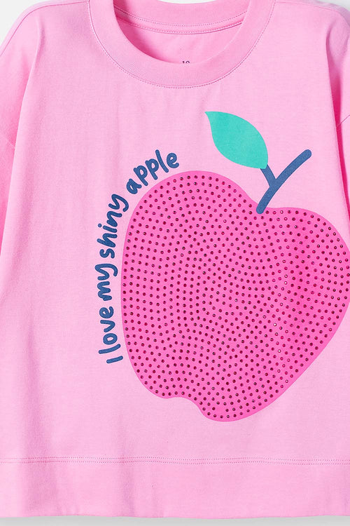 Card slide image -  CAMISETA DE MIC MANGA CORTA ROSADO PARA NIÑA