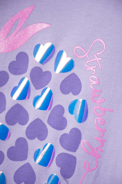 Card slide image -  CAMISETA DE MIC MANGA CORTA LAVANDA CLARO PARA NIÑA