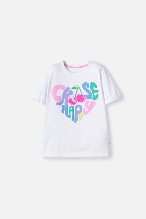 Card slide image -  CAMISETA DE MIC MANGA CORTA BLANCO PARA NIÑA