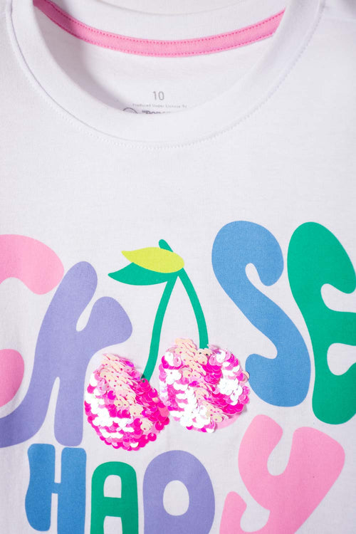 Card slide image -  CAMISETA DE MIC MANGA CORTA BLANCO PARA NIÑA