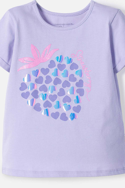 Card slide image -  CAMISETA DE LITTLEMIC MANGA CORTA LAVANDA PARA NIÑA 2T A 5T