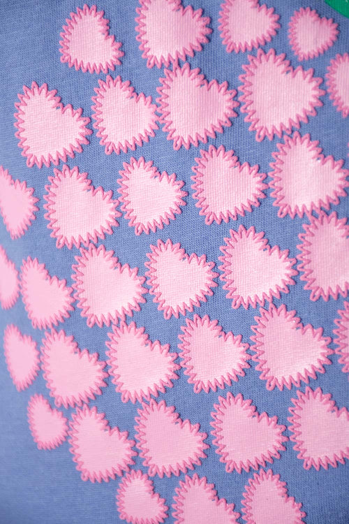 Card slide image -  CAMISETA LITTLEMIC AZUL CON BOLERO EN MANGA PARA NIÑA 2T A 5T