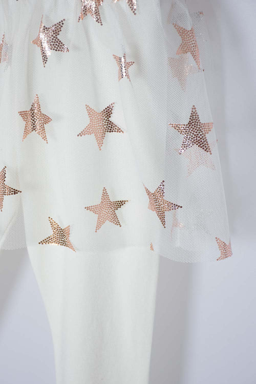 Card slide image -  CONJUNTO DE LITTLEMIC CON FALDA EN TULL MARFIL PARA NIÑA 2T A 5T