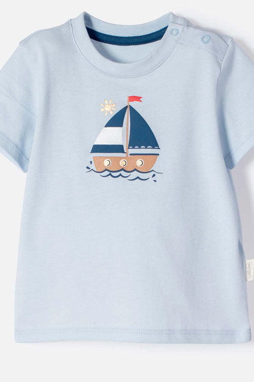 Card slide image -  CONJUNTO LITTLEMIC AZUL DE PANTALÓN LARGO PARA BEBÉ NIÑO