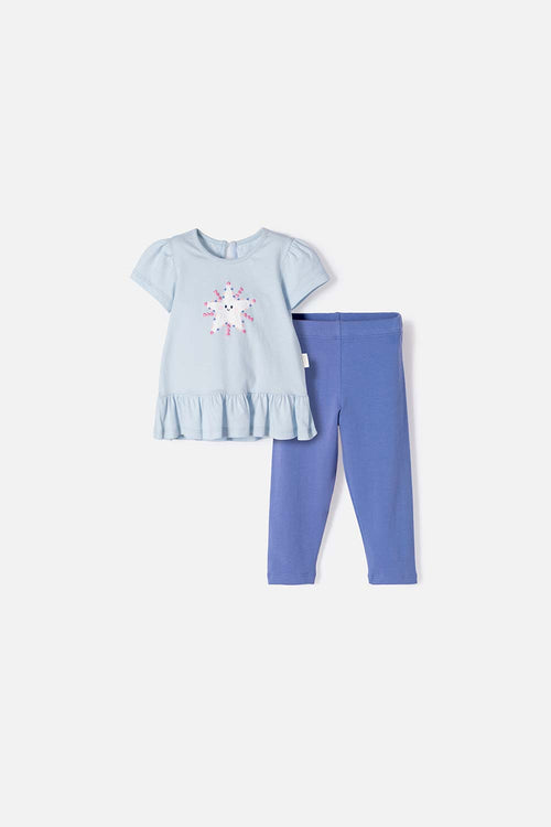 Card slide image -  CONJUNTO LITTLEMIC MULTICOLOR DE PANTALÓN LARGO PARA BEBÉ NIÑA