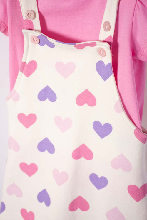 Card slide image -  VESTIDO TIPO JARDINERA DE LITTLEMIC MULTICOLOR PARA NIÑA 2T A 5T